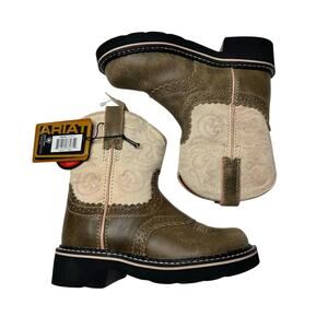 Ariat Kids Fatbaby Stockman Cowboy Boots 11.5 D Pink Brown NWT